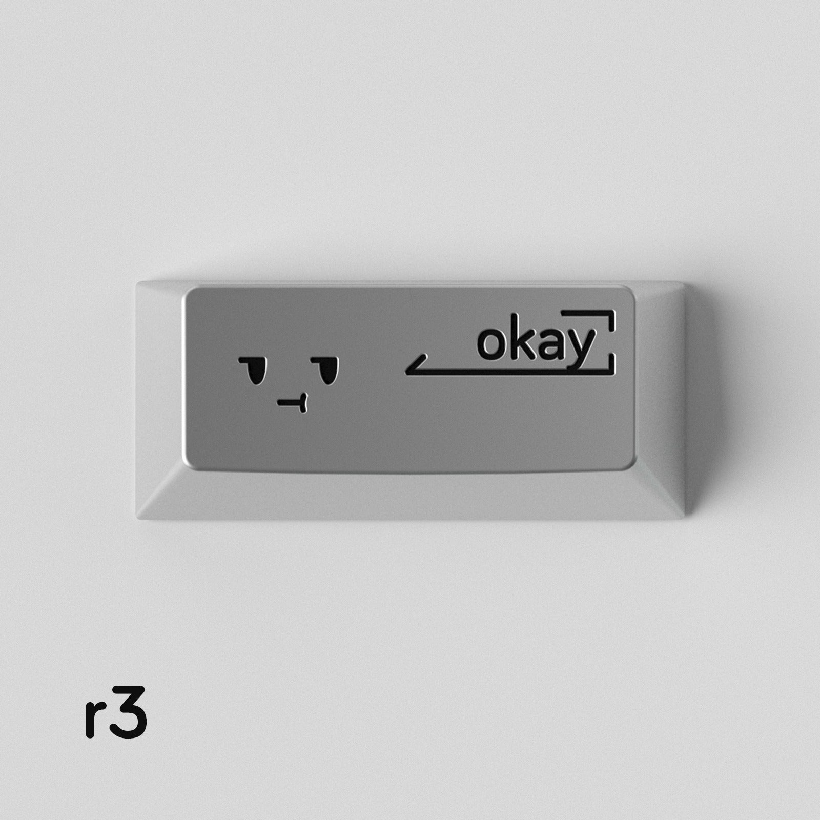 Simple smiley face expression personalized PC metal keycap smiley face customization mechanical keyboard customization keycap