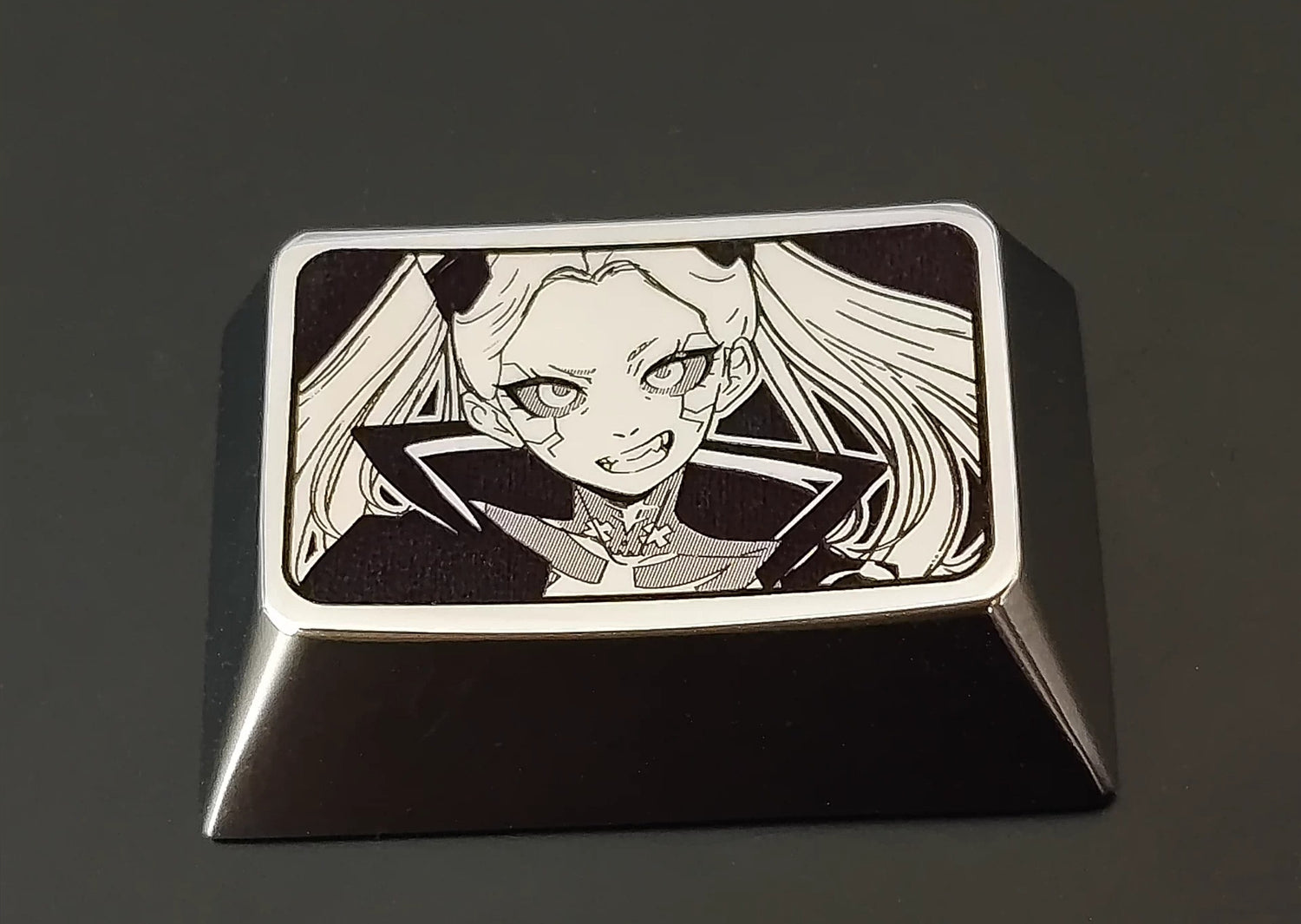 Cyberpunk: Edgerunners, Rebecca, 1.5U metal personalized keycaps, anime and gaming future technology creative decorative keycaps