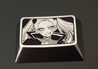 Cyberpunk: Edgerunners, Rebecca, 1.5U metal personalized keycaps, anime and gaming future technology creative decorative keycaps