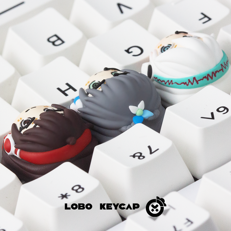 VOCALOID, Virtual singer, multi-color resin molded personalized keycaps, anime virtual character keycaps.