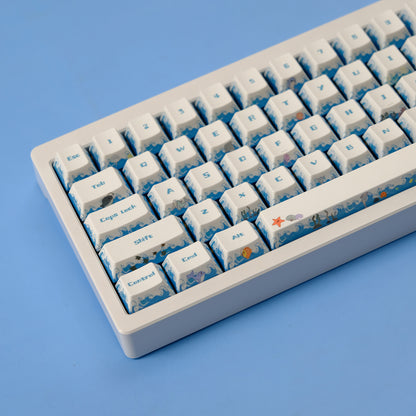Deep Sea Party Theme Mechanical Keyboard Keycaps Complete Set PBT Thermal Sublimation Customized Original Factory Height Set Keycaps