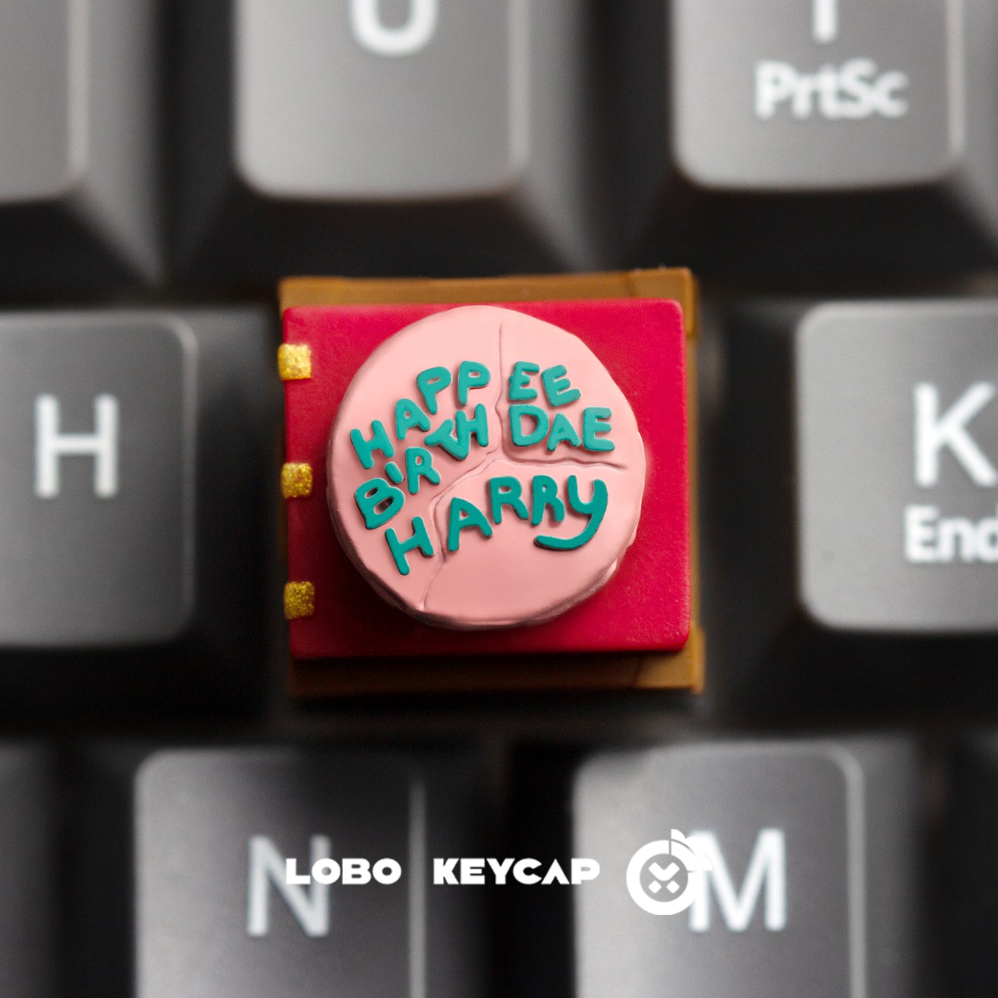 Harry Potter cake rotatable keycaps, multi-color molded resin mechanical keycaps, personalized and customized keycaps