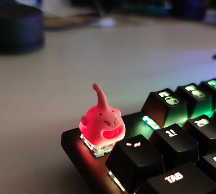 Dragon Ball，Majin Buu， Resin molded personalized keycaps, mechanical keyboard decorative keycaps, cartoon character keycaps.