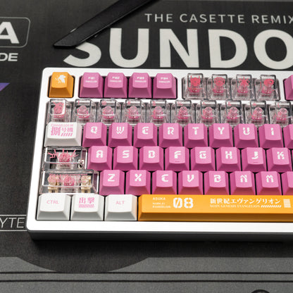 EVA mecha themed mechanical keyboard keycaps complete set PBT sublimation/PC transparent transfer printing factory height