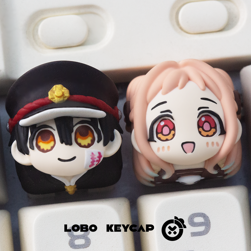 Toilet-bound Hanako-kun， Multi colored resin molded personalized keycaps, keyboard decorative keycaps