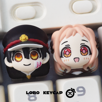 Toilet-bound Hanako-kun， Multi colored resin molded personalized keycaps, keyboard decorative keycaps