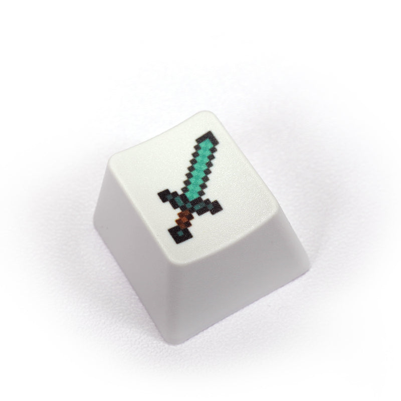 Minecraft， Pixel style prop, PBT sublimation process single personalized pattern keycap