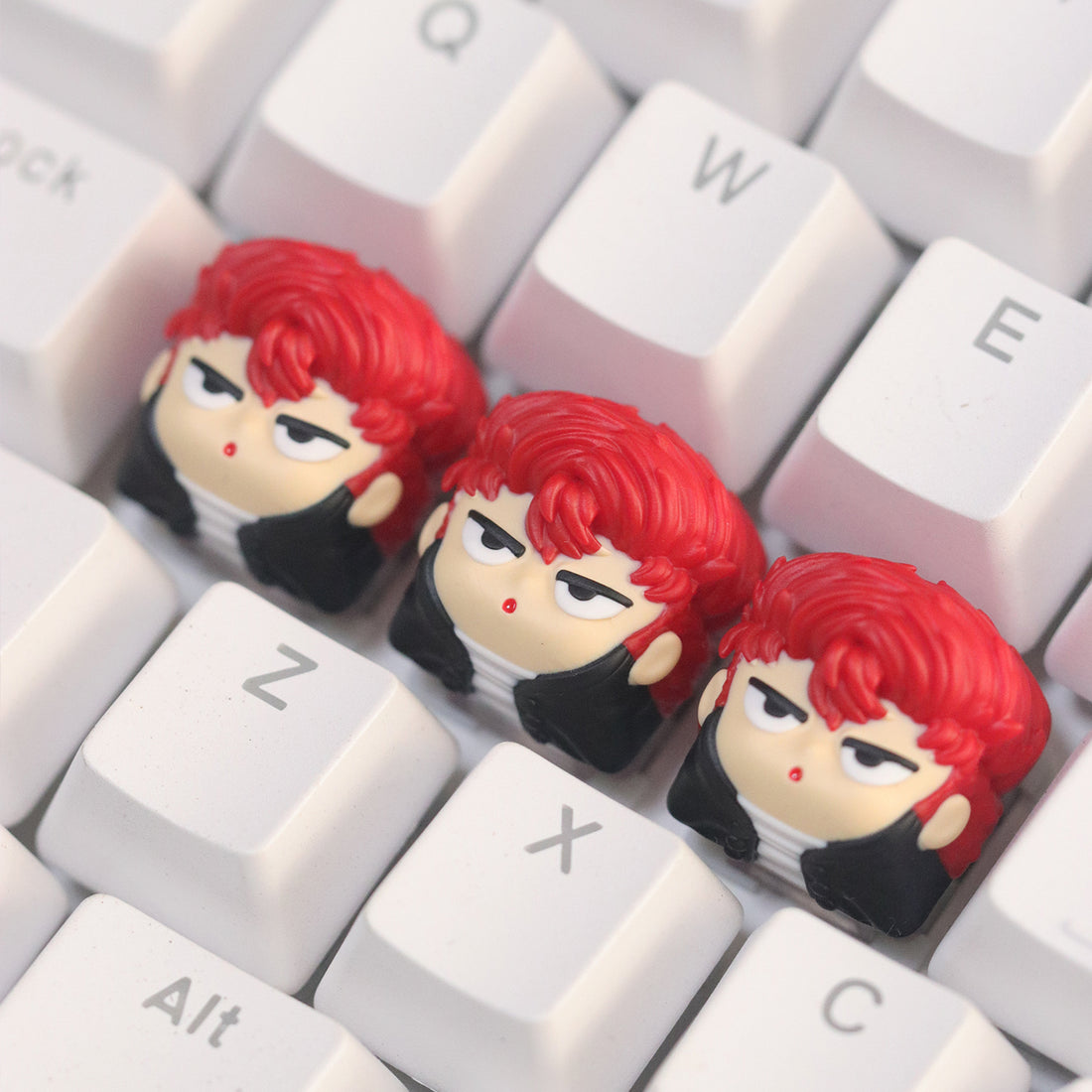Slum Dunk Sakuragi Hanamichi， Multi colored resin molded personalized keycaps, creative decorative art keycaps featuring anime character images