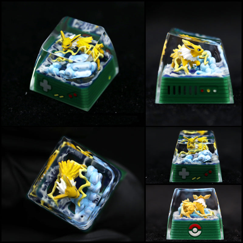 Pet Pok é mon Collection, Crystal Drops of Glue Material Artisankeycaps, Anime, Game, Culture, Creativity, Peripheral Decoration, Personalized Keycaps
