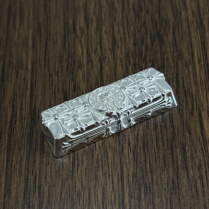 Chrome Hearts style, full keyboard key positions, 925 sterling silver custom trendy cultural keycaps, fashionable and personalized artistic decorative keycaps.