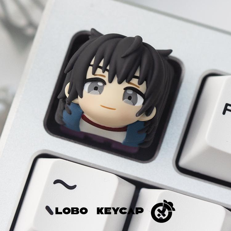 The Outcast, Multi colored resin molded personalized keycaps, anime character keyboards
