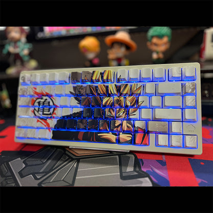 Dragon Ball theme, Son Goku, PBT material five sided sublimation, anime game series personalized set, decorative keycaps