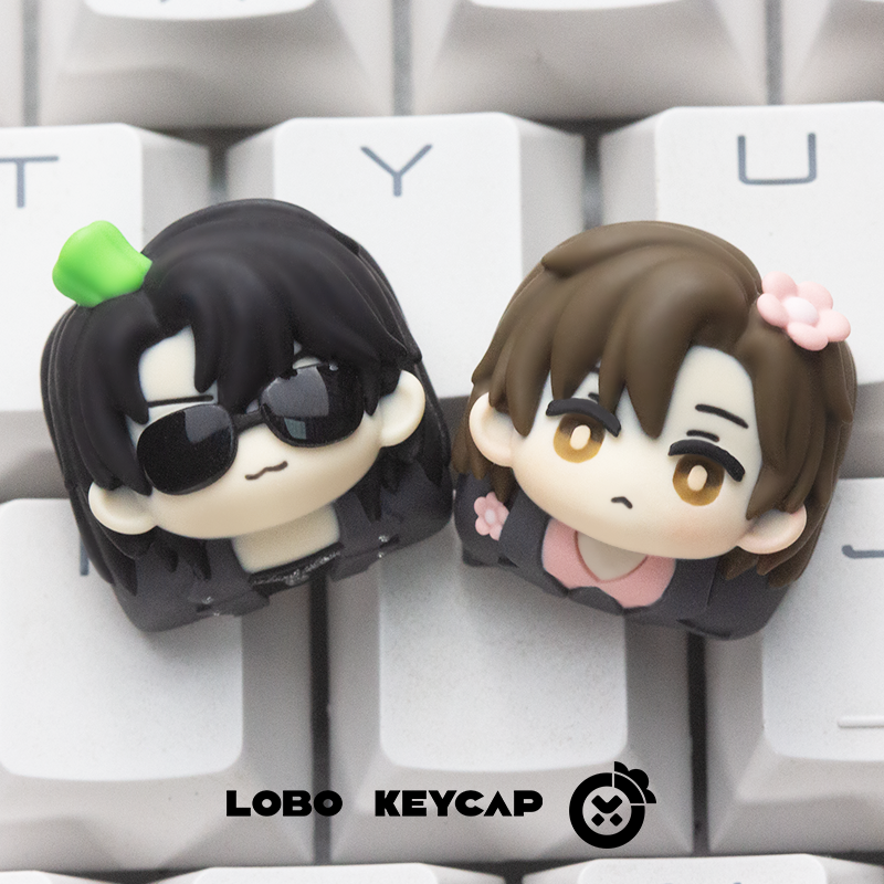 Innocent children, personalized resin art keycaps, multi-color resin molded keycaps