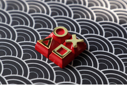 Metal keycaps, game console themed keycaps, mechanical keyboards, personalized keycaps, all metal game console keycaps, decorative keycaps