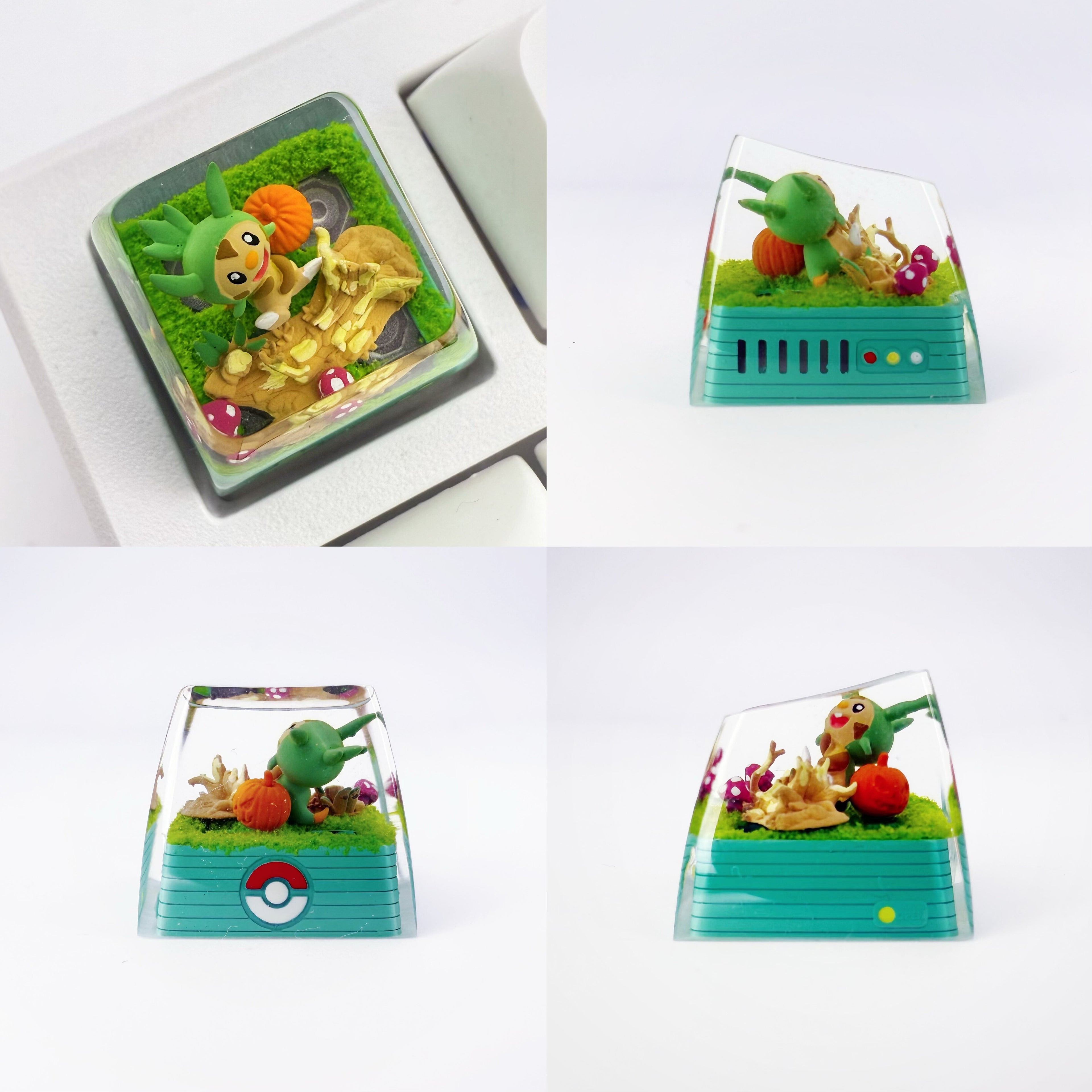 Pet Pok é mon Collection, Crystal Drops of Glue Material Artisankeycaps, Anime, Game, Culture, Creativity, Peripheral Decoration, Personalized Keycaps