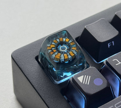 Marvel Iron Man Ark Core Reactor Personalized Keycap Transparent Single Keycap Customization