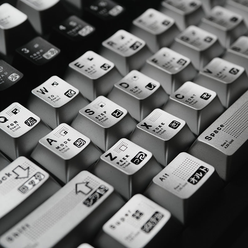 Parameterized aluminum alloy CNC keycap set, metal personalized keycap original factory height set
