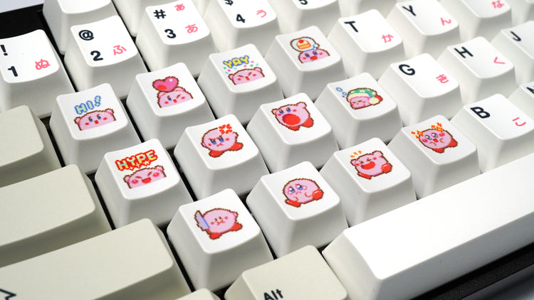 Star Kirby, Heat Sublimation Personalized Pattern 1U, PTB Material Personalized Decorative Keycap Set