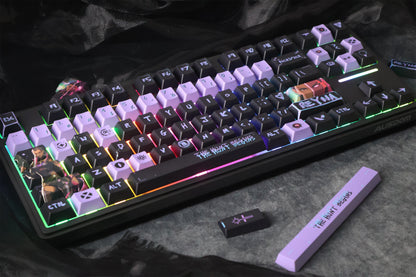 VALORANT, Vampire themed keycap anime game culture creativity peripheral mechanical keycap five sided thermal sublimation PBT material personalized keycap set