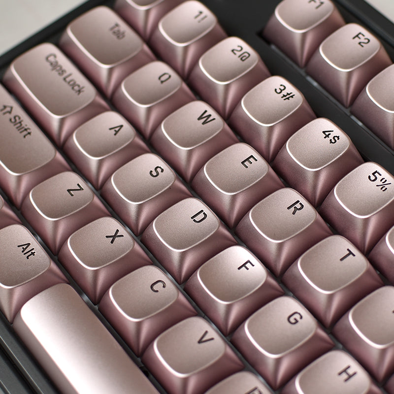 Aluminum alloy personalized keycap set, round character translucent keycap creative keycap, decorative keycap