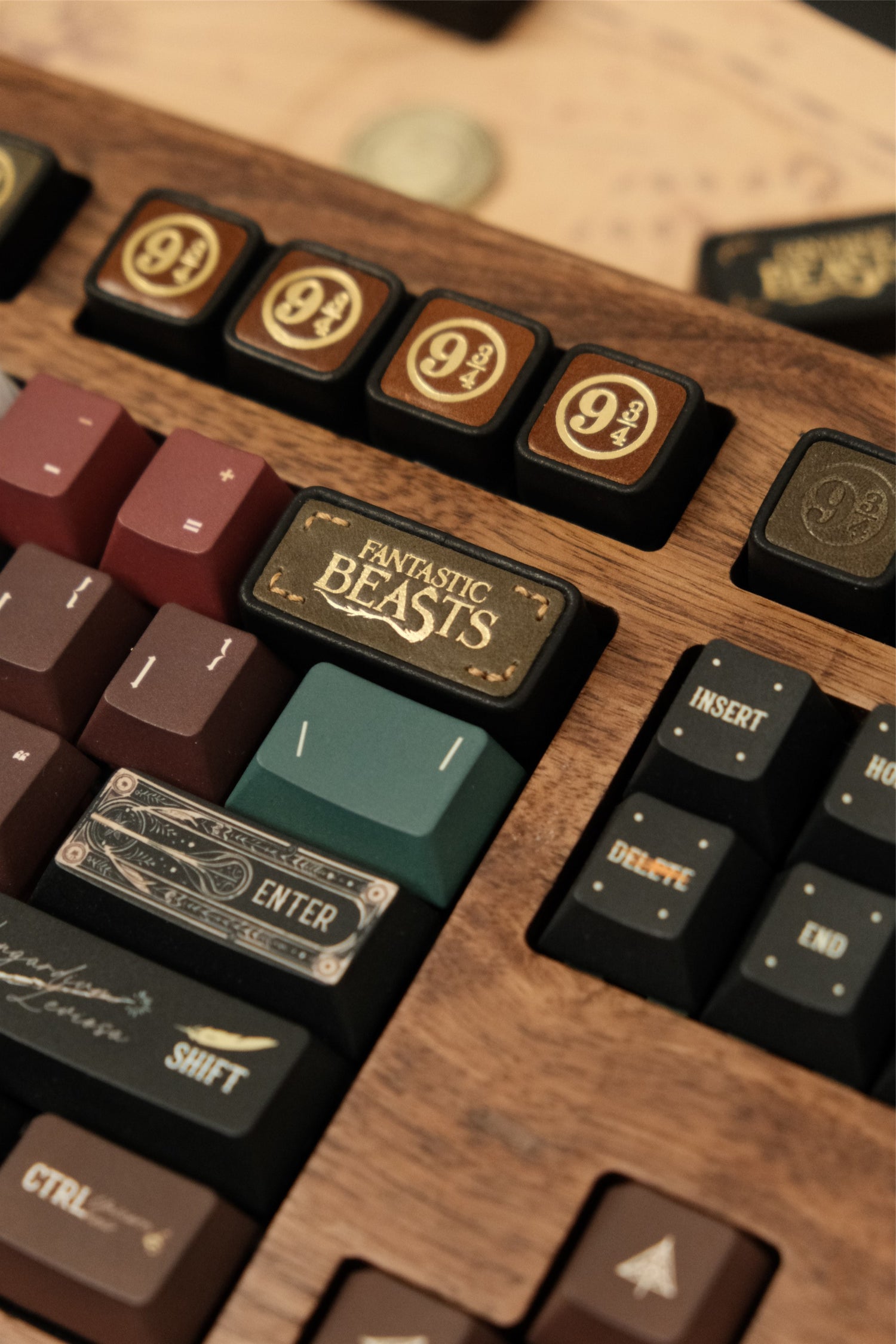 Harry Potter, Animali Fantastici e Dove Trovarli Handmade 2U Leather Handmade Keycaps Retro Style Art Keycaps