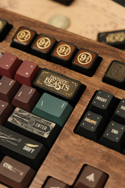 Harry Potter, Animali Fantastici e Dove Trovarli Handmade 2U Leather Handmade Keycaps Retro Style Art Keycaps