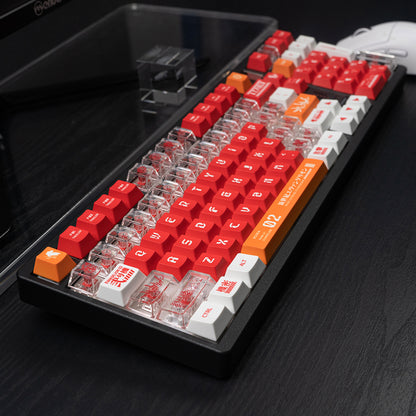 EVA mecha themed mechanical keyboard keycaps complete set PBT sublimation/PC transparent transfer printing factory height