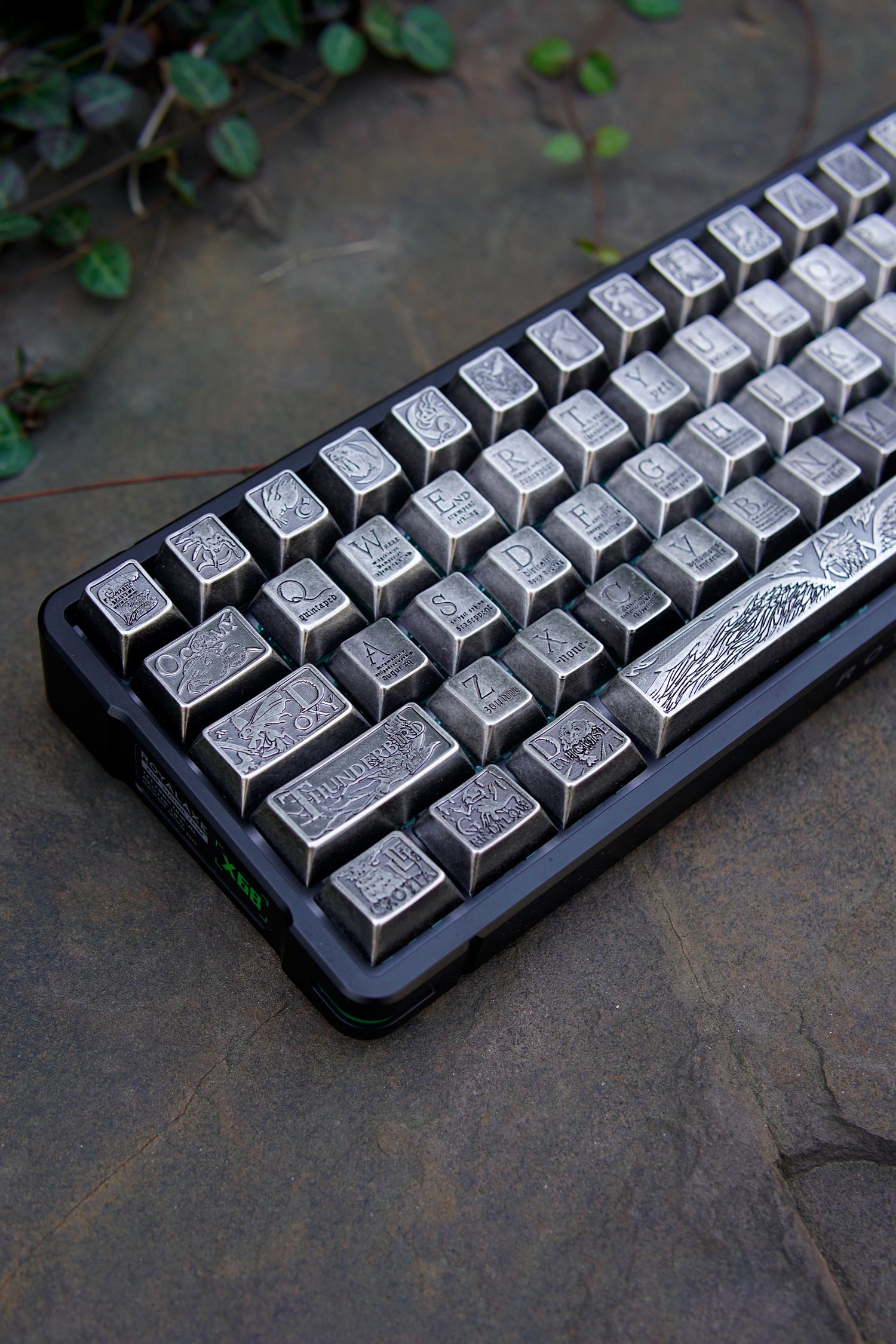 Fantastic Beasts theme, metal laser carved keycaps set, personalized keycaps made of zinc alloy material.