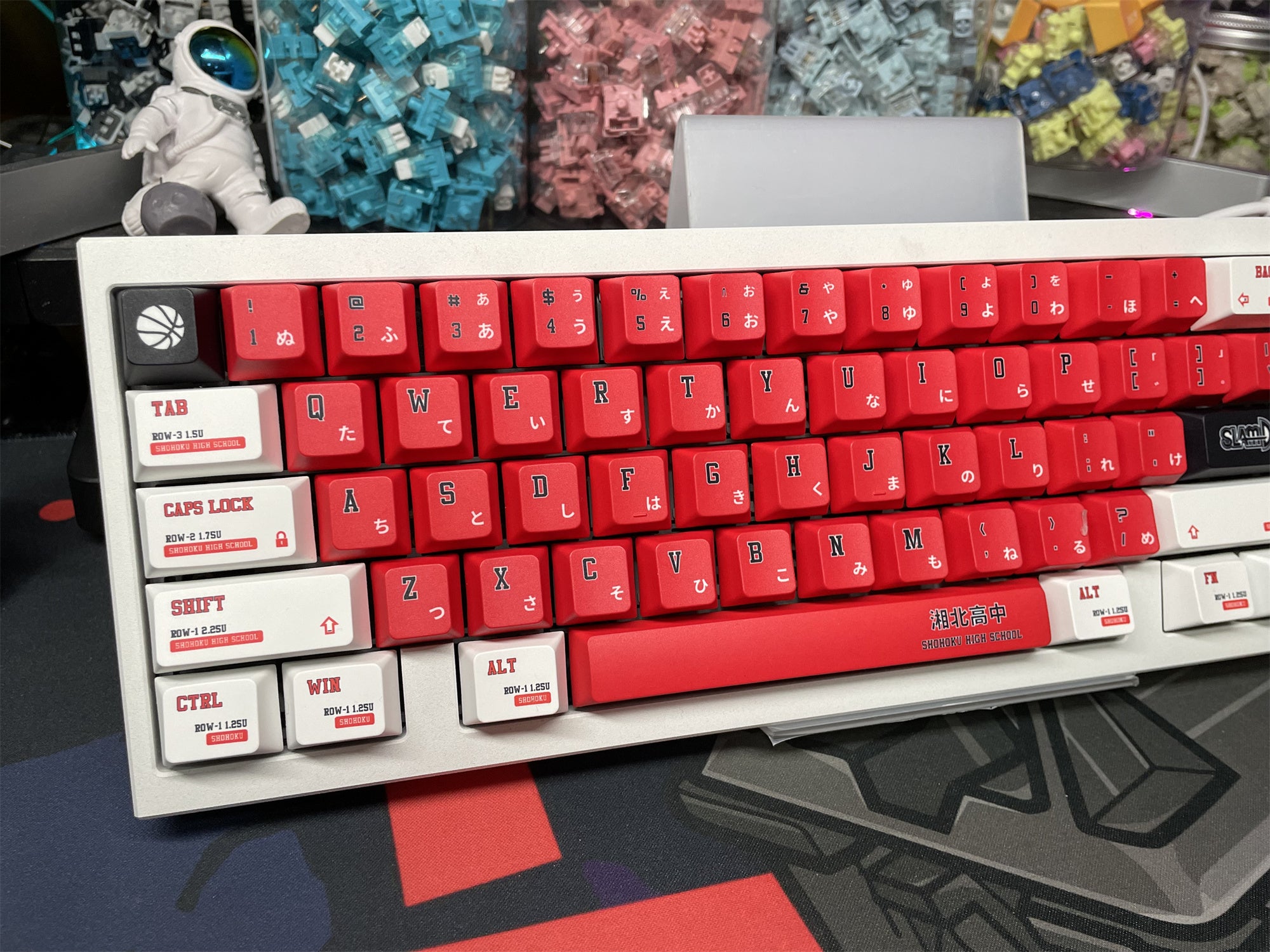 SLAM DUNK Theme, PBT Material Five sided Heat Sublimation, Anime Game Series Personalized Set Decorative Keycaps