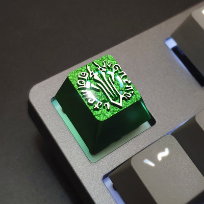 Black bloodline mechanical keyboard translucent metal personalized keycaps, keyboard decorative keycaps
