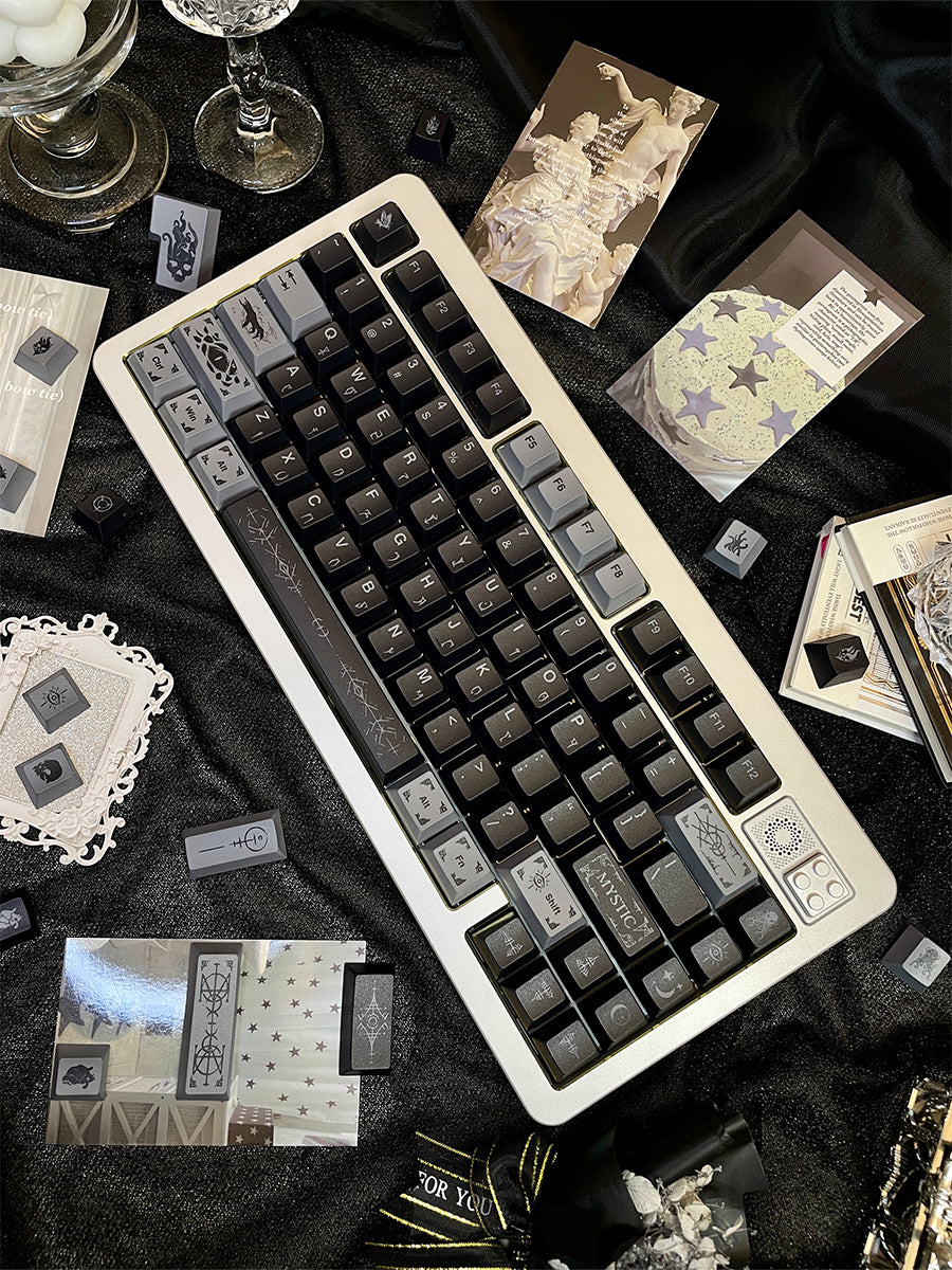 Mysterious subject themed keycap set, PBT original factory five sided heat sublimation customized keyboard personalized keycap set