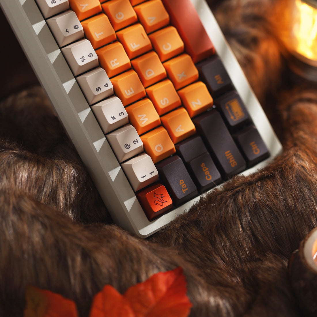 Fox metal keycaps, personalized and simple metal keycaps, CNC R4 high mechanical keyboard decoration keycaps