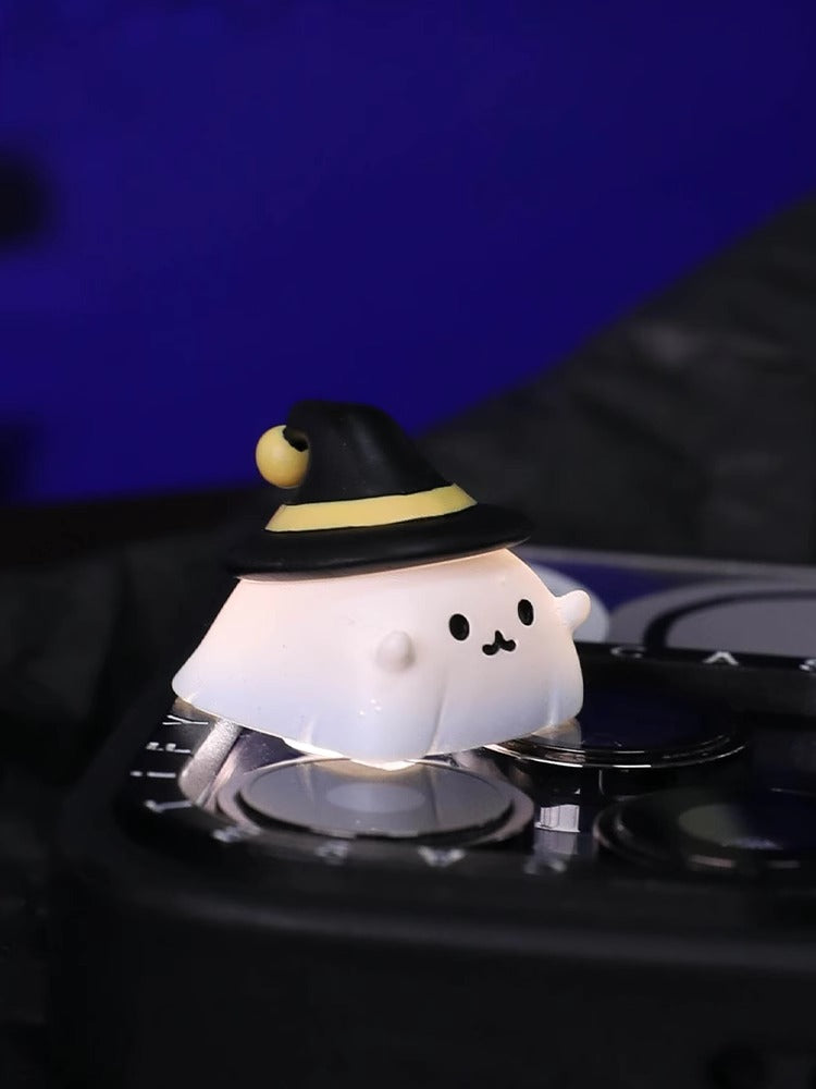 Cute Cloud Ghost, Wizard Pumpkin Elf, Resin Coated Personalized Keycaps, Cute Style Mechanical Keyboard Decorative Keycaps