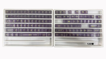 Original design Harry Potter purple PC semi transparent mechanical keyboard personalized keycap set factory height