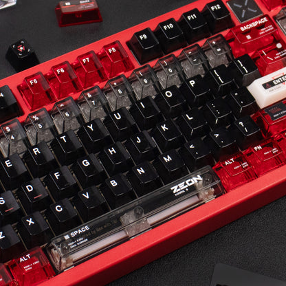 GUNDAM, ZAKU Warrior theme, original high PC transparent mechanical keyboard keycap UV printing creative personalized keycap set