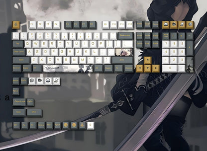 NieR: Automata themed series, PBT five sided sublimation keycaps cherry height, anime and game personalized keycaps set