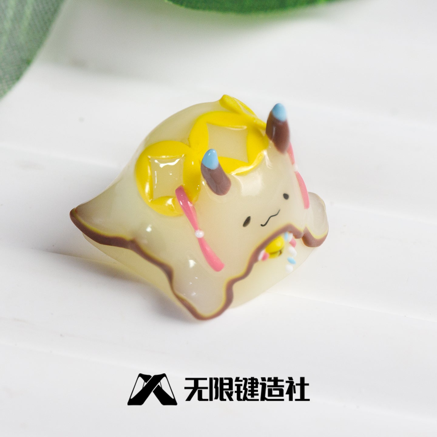 Original design, monetary Nudibranchia, multi-color resin semi transparent personalized keycaps, cute wealth symbol custom keycaps
