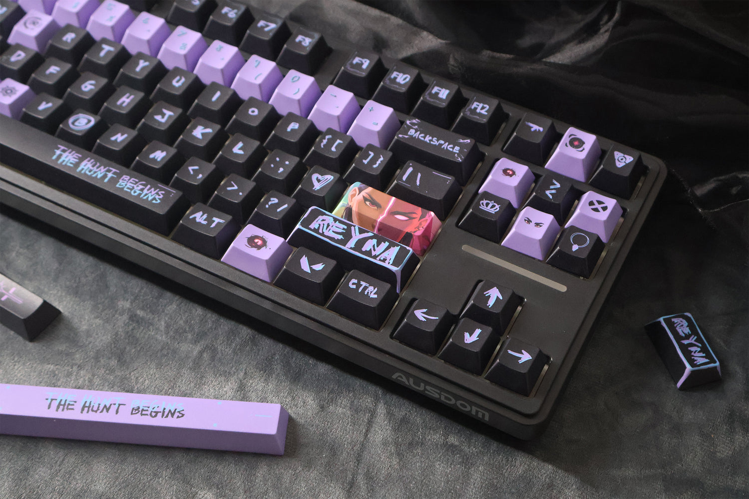 VALORANT, Vampire themed keycap anime game culture creativity peripheral mechanical keycap five sided thermal sublimation PBT material personalized keycap set