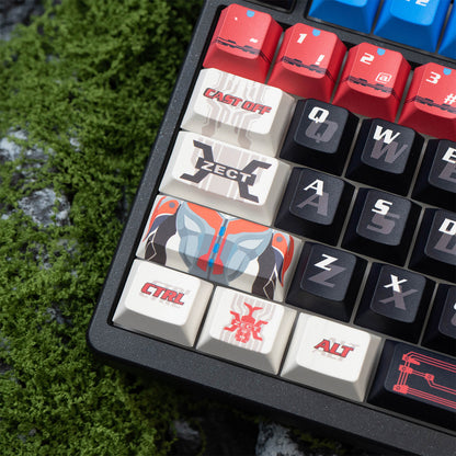 Masked Rider Kabuto mechanical keyboard keycaps anime personality PBT heat sublimation original factory height set keycaps.