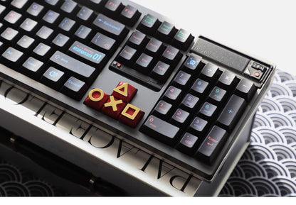 Metal keycaps, game console themed keycaps, mechanical keyboards, personalized keycaps, all metal game console keycaps, decorative keycaps