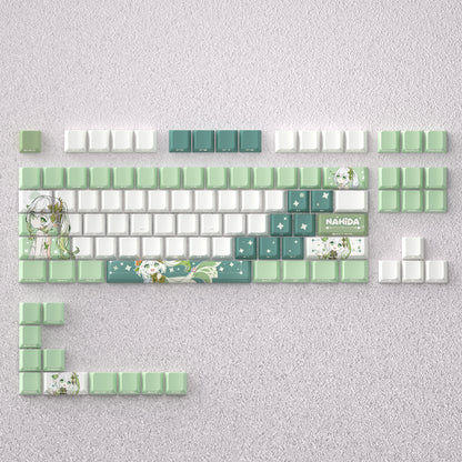Genshin Impact themed keycaps, Nahida anime game creative personalized keycap set PBT material factory height Sublimation printing