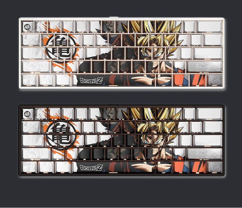 Dragon Ball theme, Son Goku, PBT material five sided sublimation, anime game series personalized set, decorative keycaps