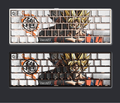 Dragon Ball theme, Son Goku, PBT material five sided sublimation, anime game series personalized set, decorative keycaps