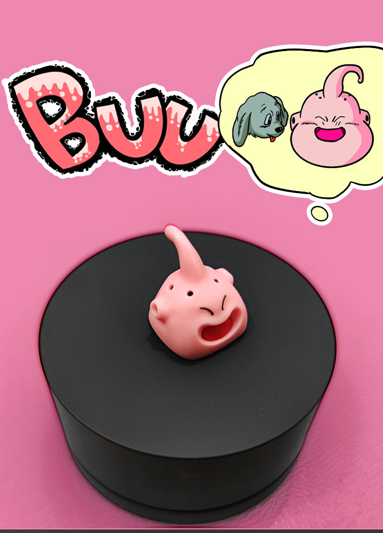 Dragon Ball，Majin Buu， Resin molded personalized keycaps, mechanical keyboard decorative keycaps, cartoon character keycaps.
