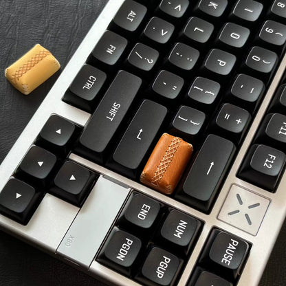 Genuine leather small square keycap 1.5U personalized keycap single piece handmade retro keycap color keycap mechanical keycap