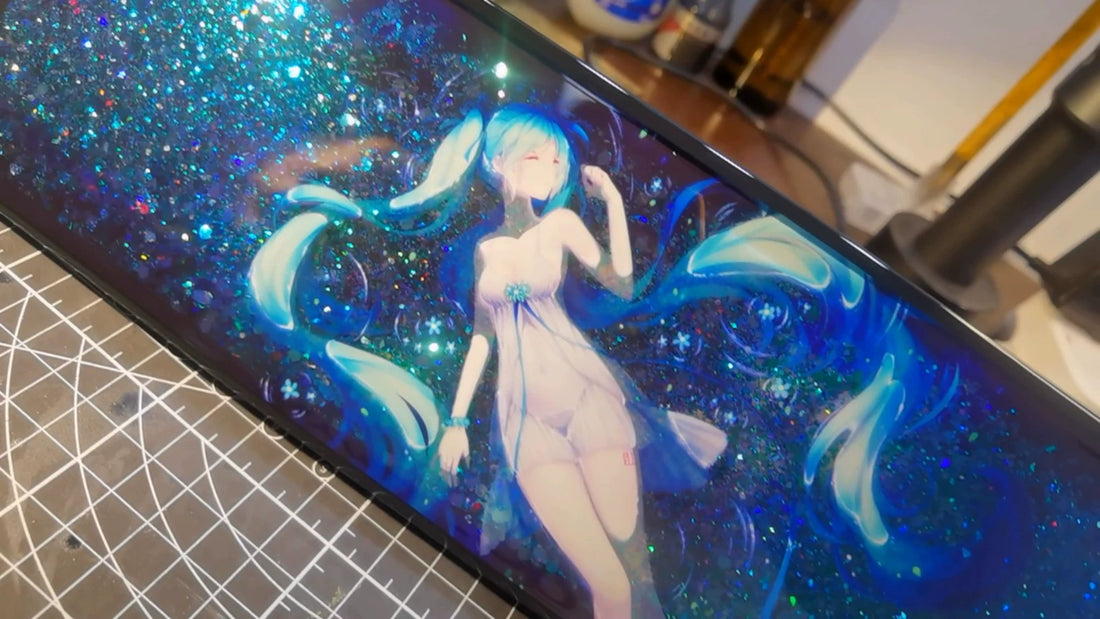 Hatsune Miku quicksand model, keyboard resin hand rest, palm rest, keyboard peripheral accessories