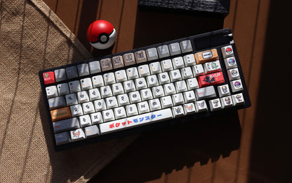 Pok é mon Theme Set Personalized Keycaps, Cute Pixel Style Mechanical Keyboard Cap PBT Five sided Heat Sublimation Original Factory Height