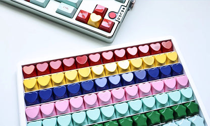 Love aluminum alloy keycaps, metal shaped personalized keycaps, metal baked paint, CNC machining, customized mechanical keyboard decoration keycaps
