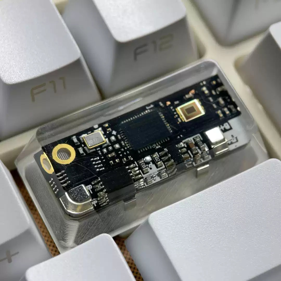 Metal gear, 2U circuit board, resin encapsulated personalized keycaps, artisankeycaps