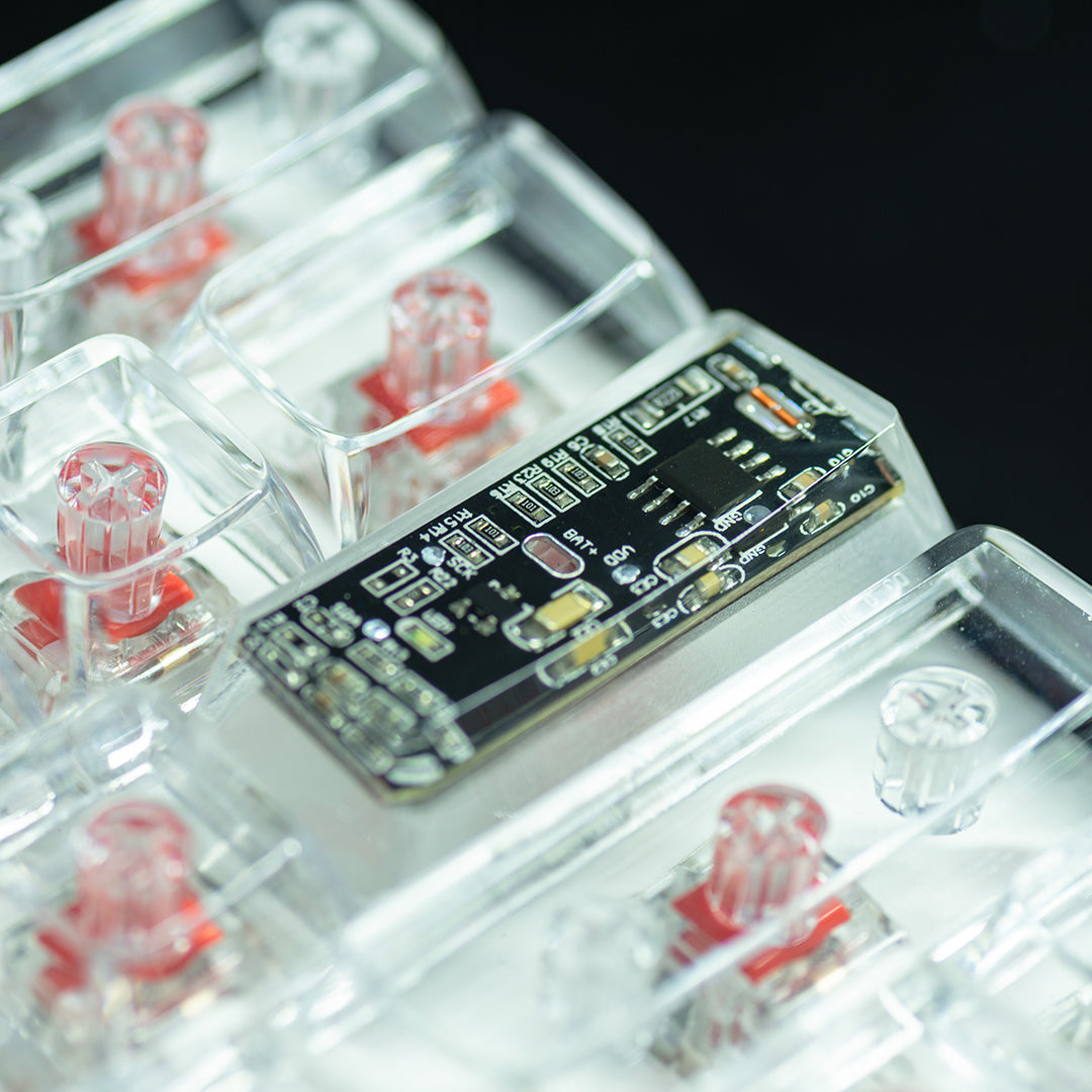 Circuit board design personalized keycaps Crystal drops of glue sealing circuit board decorative keycaps